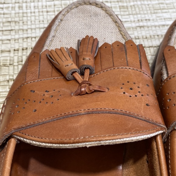 MENS COLE HAAN Leather and linen loafers Made in the USA - Picture 6 of 16